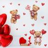 Valentine's Day Love Bear Bedroom Living Room Entrance Hall Home Background Beautification Wall Stickers
