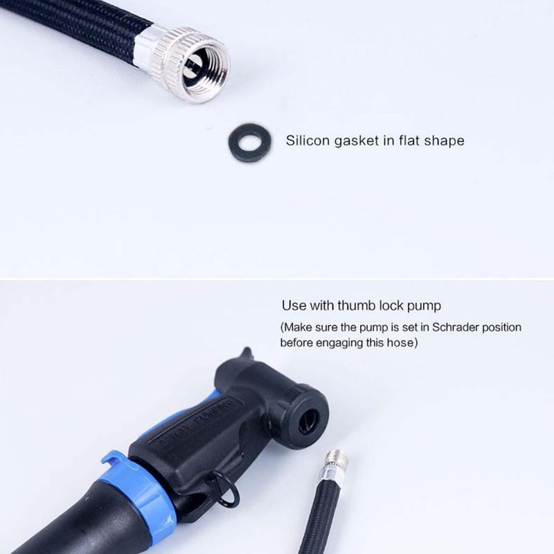 Air Pump Inflator Extension Hose Extended Air Inflator Rubber Tube Universal Pump Supplies Compatible For RV Bicycles And Motorc