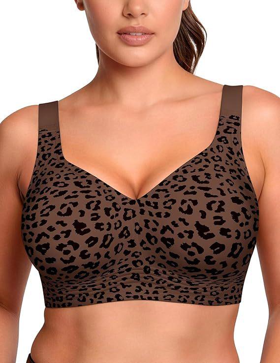 Reggiseno di Supporto Senza Cuciture Wireless per Donna: Comodo Taglia Larga per Seno Abbondante, Ideale per Mezza Età e Anziani.