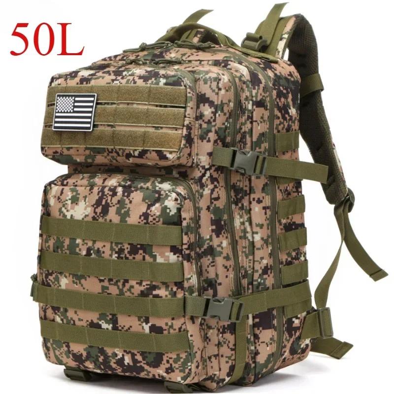 25L/50L Rucsac tactic Molle Bag Genți de exterior Rucsac pentru drumeții Camping Trekking Vânătoare Pescuit Genți GYM Rucsacuri