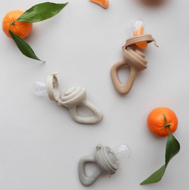 Silicone Baby Teether Fruit & Veggie Feeder Mesh Bag - Pacifier & Food Tool