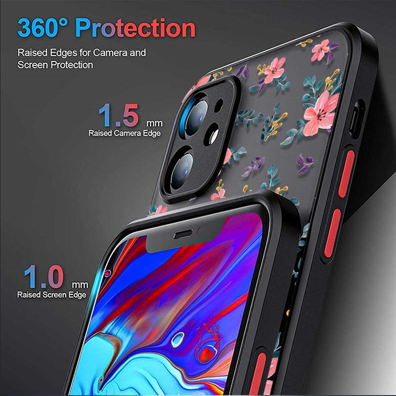 Matte Phone Case For Samsung Galaxy S23 S22 S21 S20 Fe Ultra S10 S9 S8 Plus S10e S10lite Note 10plus 20ultra 8 Dark Blue Flower