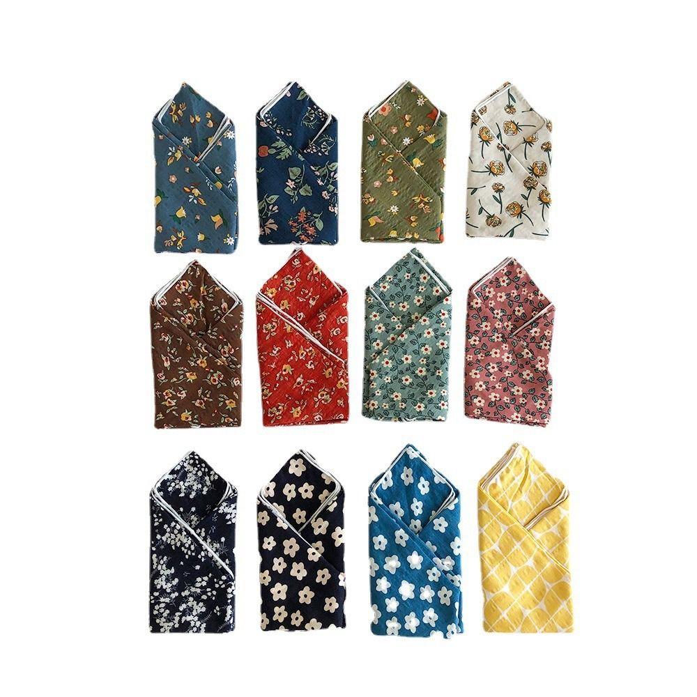 Neckerchief Flower Printing Wraps Printed Scarf Korean Style Scarves Silk Scarf Small Square Scarf