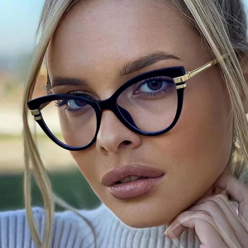 Vintage Cat Eye Anti Blue Light Optical Lens Glasses Women Luxury Myopia Customize Prescription Photochromic Eye Glasses Frame