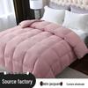 Pure Cotton Jacquard Double Layer Anti-Leakage Down Comforter Shell with Baffle Box Design and Filling Tube Tutorial