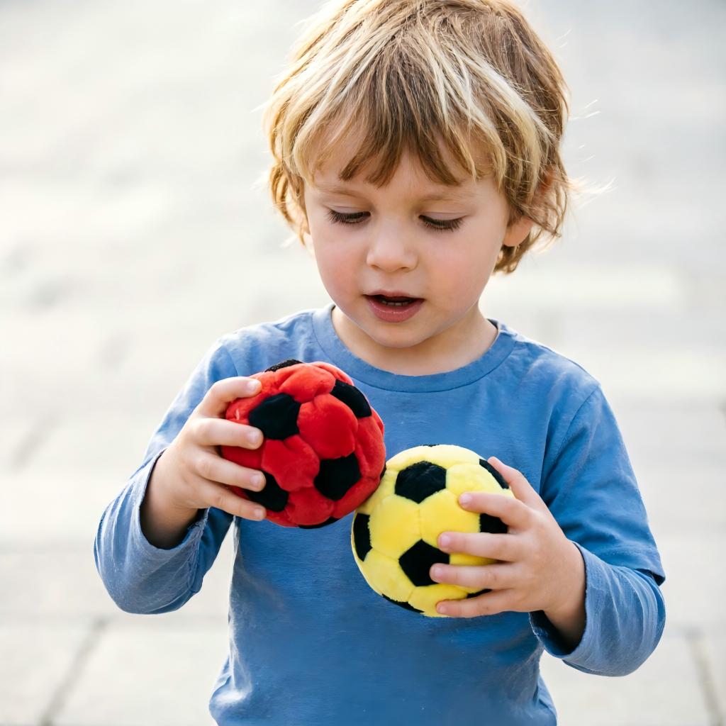 7Cm Soft Plush Soccer Ball Toy For Kids And Pets Colorful Stuffed Football Fluffy Interactive Toy For Indoor Games Pet Chewing