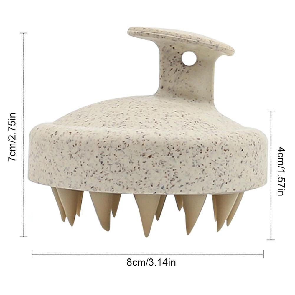 1PCS Wash Hair Brush Silicone Shampoo Brush Head Scalp Massage Comb Body Massage Brush Cleaning Scalp Massage Brush Hairbrush хаки