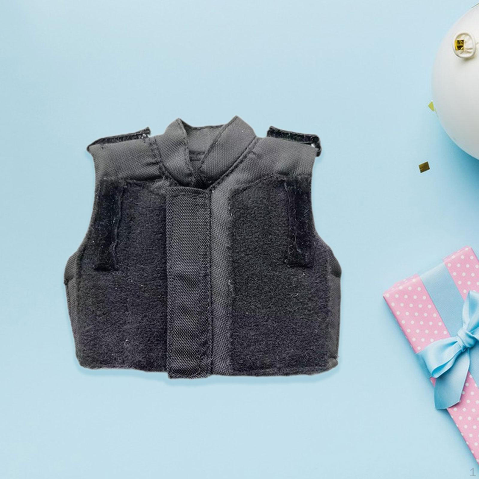 

1/6 Кукольная фигурка Жилет Модель Миниатюрная защита для 12-дюймовых фигурок black