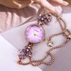 UTHAI Women's Watch Brand Light Luxury Violet Bracelet Chain Wristwatch Green Red Waterproof Ladies Fashion Clock Watches Gift