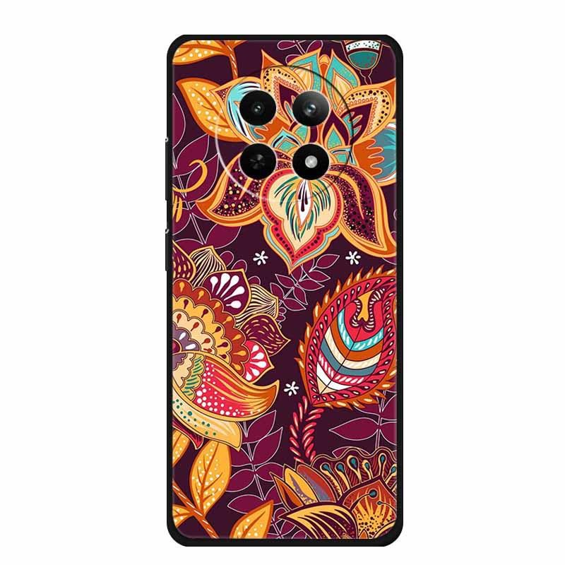 Realme 12 5G Phone Case: Embossed Color Painting, Drop-proof with Concave-convex Texture - 1 Piece