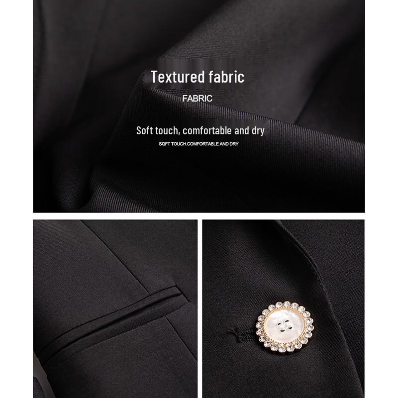 Damen Sommer Professionelles Blazer- und Crop-Hosen-Anzug