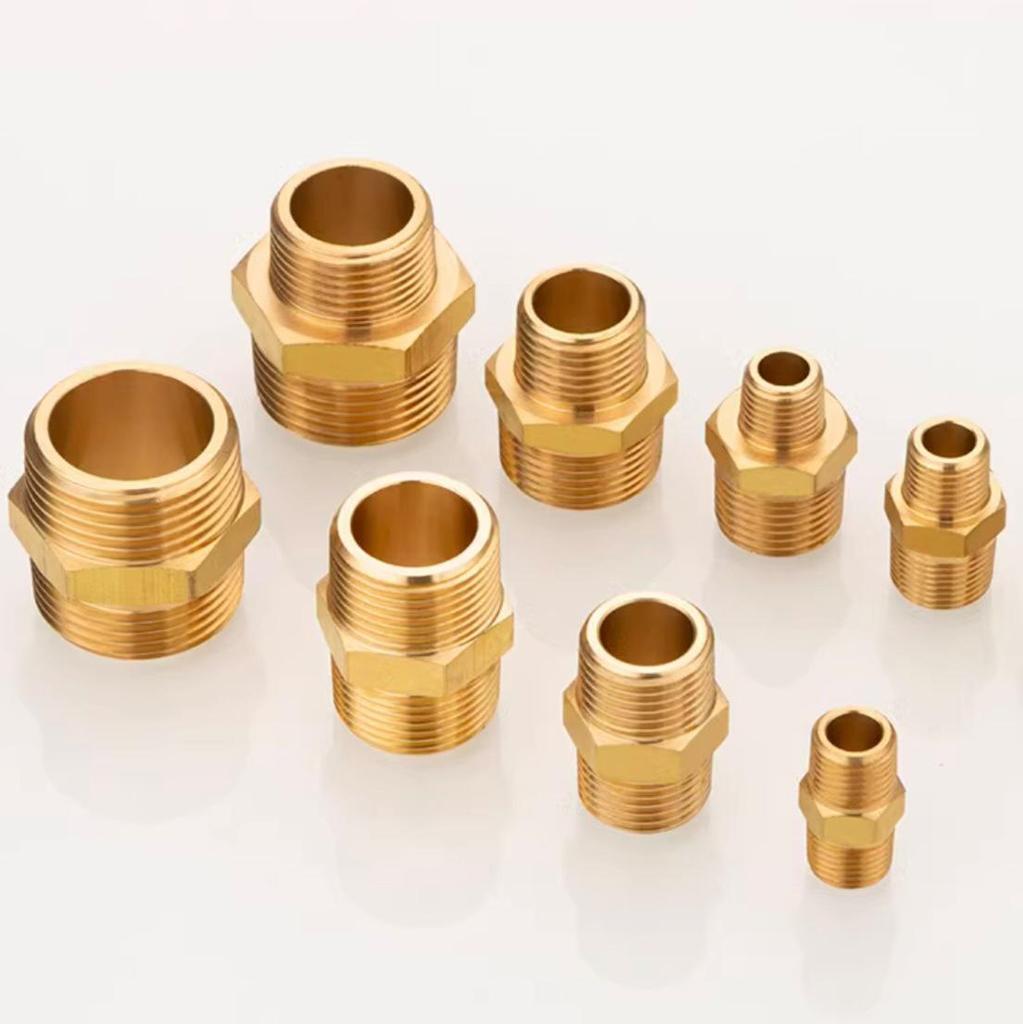 Brass Male Thread Reducing Joint: Short Thread Butt Connector for Water Inlet Pipes