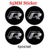For VW Volkswagen Jetta MK5 Golf 56/60/65MM Car Wheel Center Hub Caps Sticker Tire Rim Covers Decor Decals For Volkswagen VW Gol