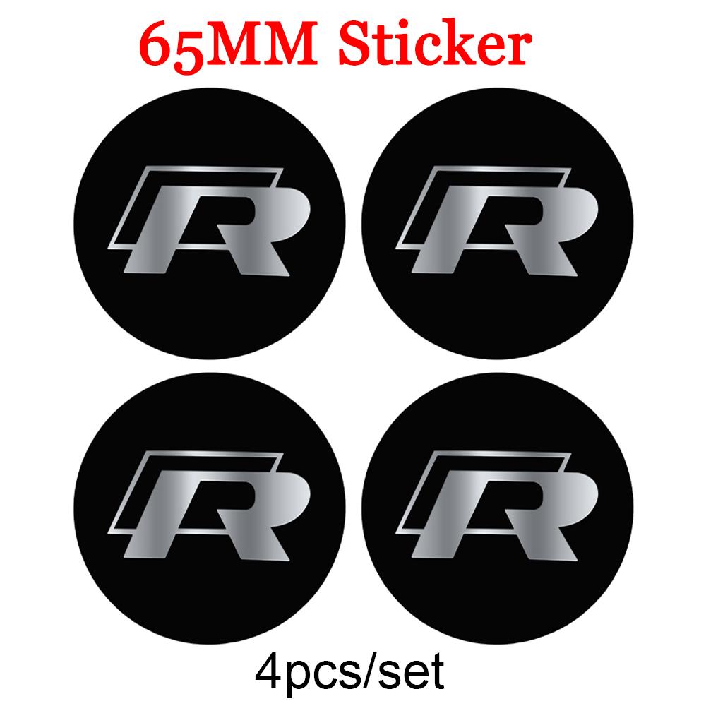 For VW Volkswagen Jetta MK5 Golf 56/60/65MM Car Wheel Center Hub Caps Sticker Tire Rim Covers Decor Decals For Volkswagen VW Gol