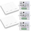 Interrupteur d'éclairage sans fil RF 433MHz — Pack 3 récepteurs + 2 interrupteurs, 10A/1500W