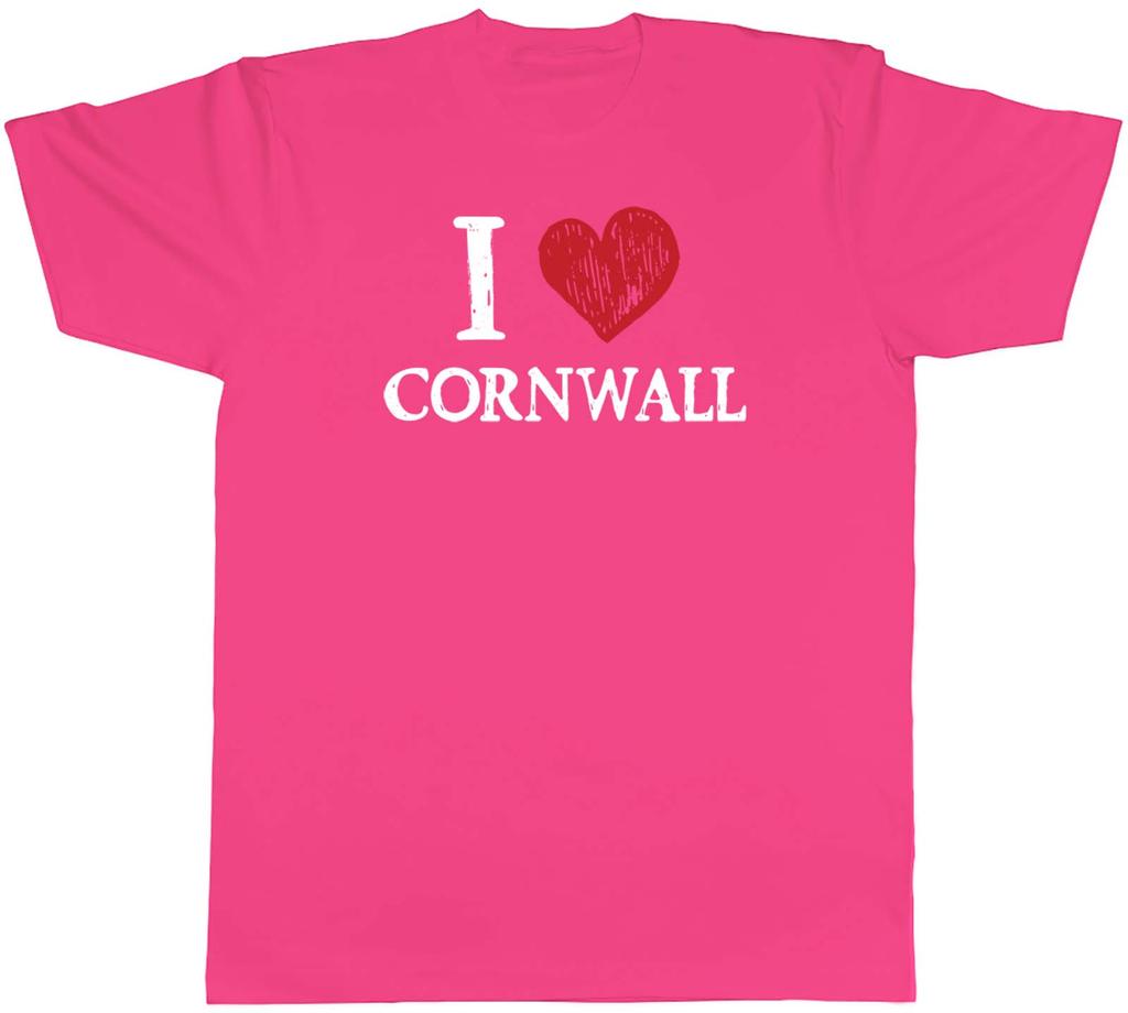 I Love Cornwall Unisexs TShirt Coastlines Cornish Pasties Tee Gift