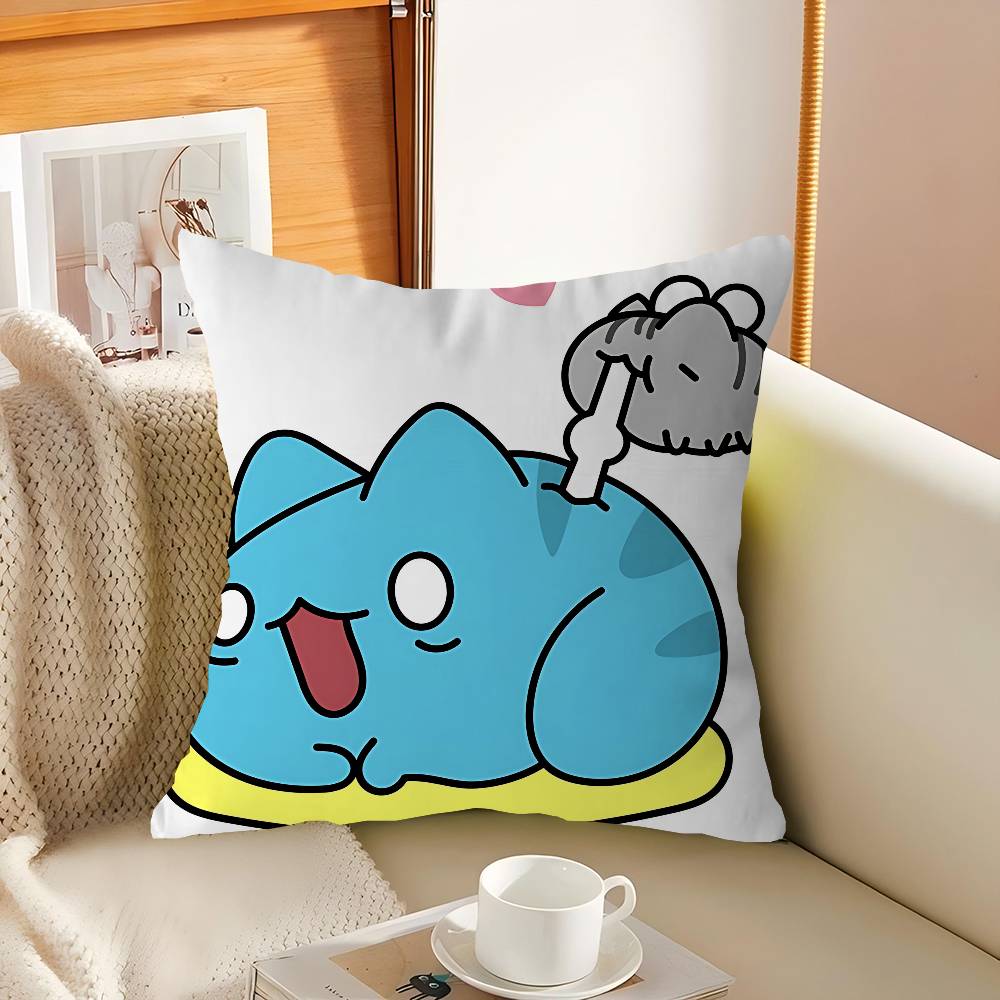 B-Bugcat Capoo Cartoon Cushion Cover Pillowcase Upholstery Sofa Throw Pillow Home Decor Pillowcas