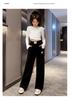 Girls' 2025 Autumn/Winter Fashionable Fleece-Lined Wide-Leg Pants