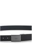 Italian Leather Gunmetal Buckle Reversible Belt for Black [BOSS] Men, ONESIZE,