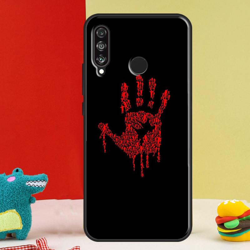 Bloody Hand For Huawei Nova 12s 12i 11i 8i 9 10 SE Y91 Y90 Y60 Y70 Y72 Y61 P20 P40 P30 Lite P60 Pro Case