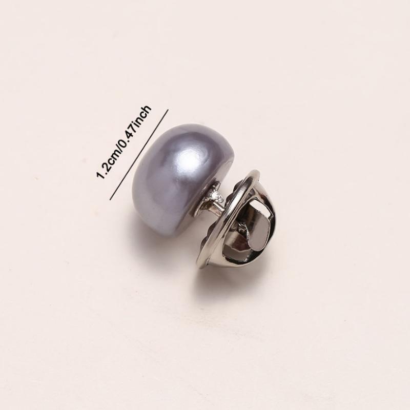 

10Pcs Pearl Decorative Button Pins Safety Fixed Brooch DIY Craft Accessories For Shoes Hats Bags Shawls Collar різнокольоровий