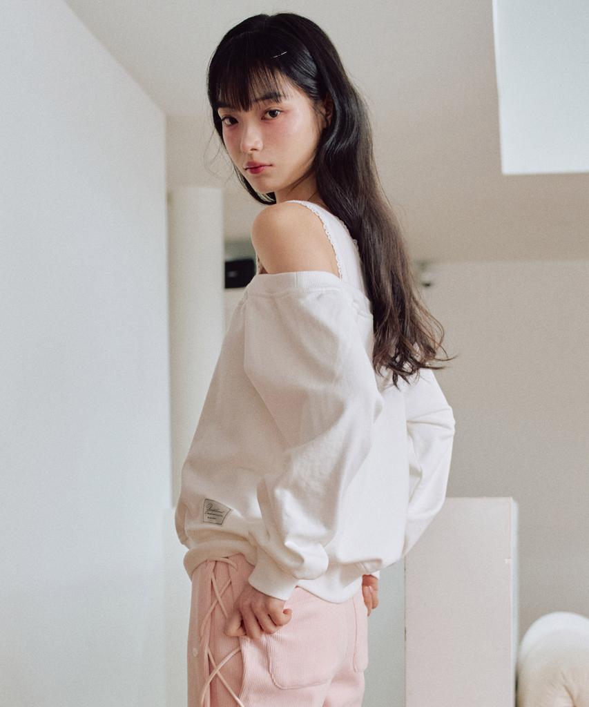 ZEROPLANET Kelsey Layered Sweatshirt [White]