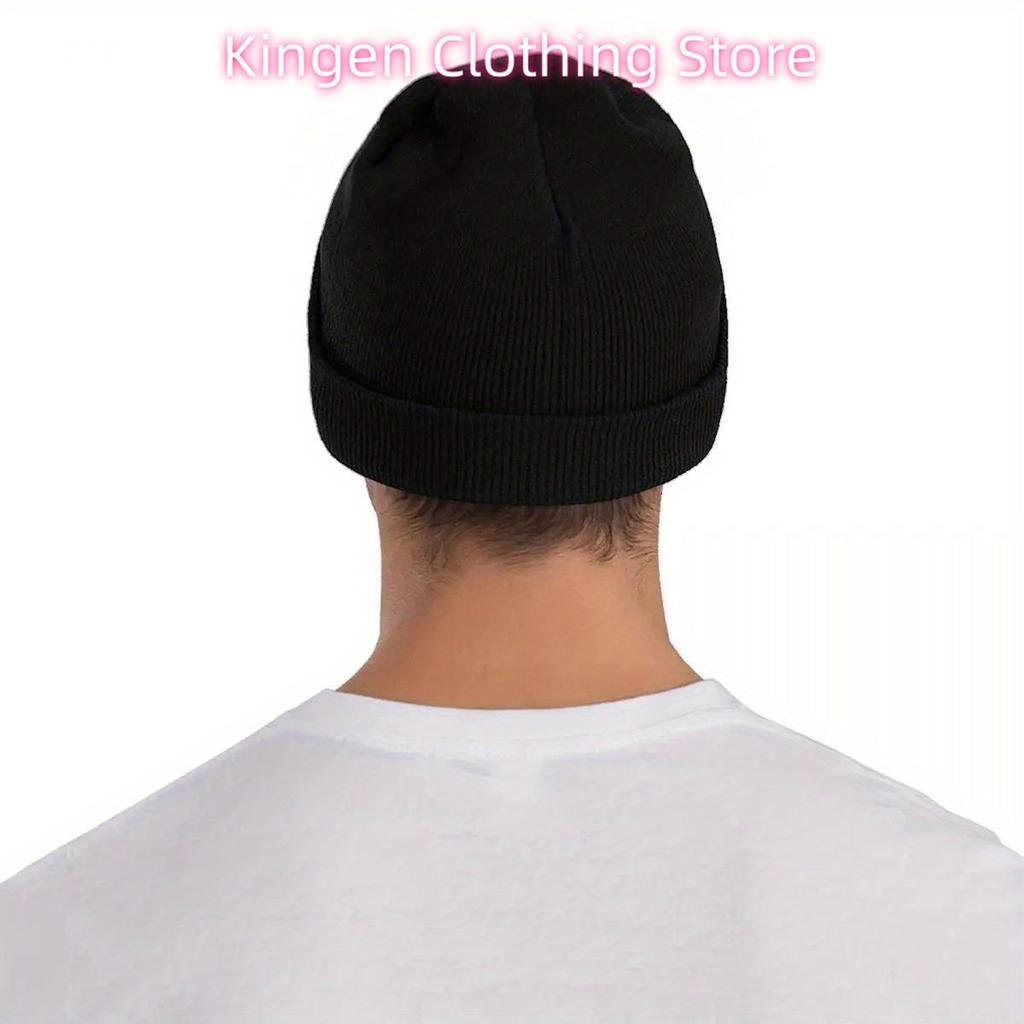 1pc Anime Capybara Eating Pizza Beanie Hat Acrylic Knit Fabric, Lightweight, Stretchable, Toggle Closure, Hand Washable