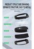 Ford Key Case for Mondeo, Explorer, Edge, Focus, Taurus, EVOS - Car Bag Buckle