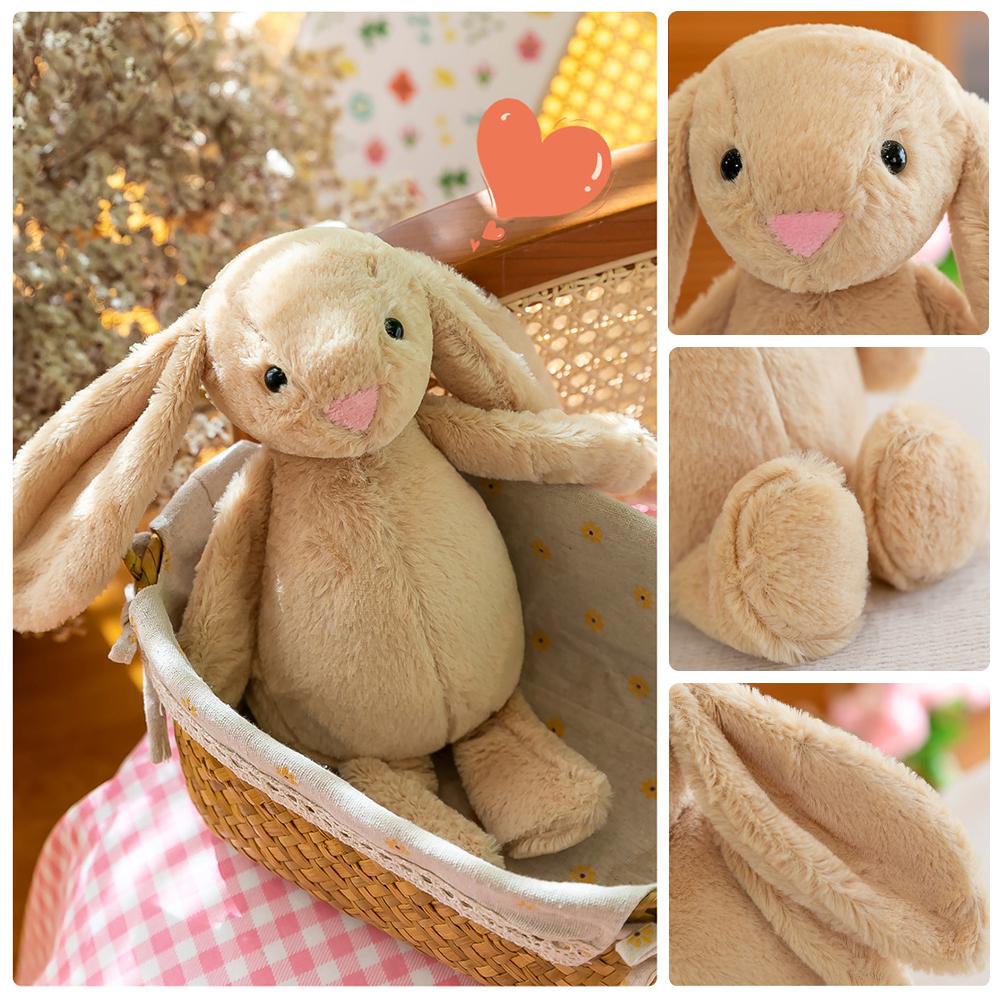25cm Cute Rabbit Plush Toy Long Ear Soft Stuffed Bunny Doll Sleeping Toy Girls Kids Baby Plush Birthday Gifts
