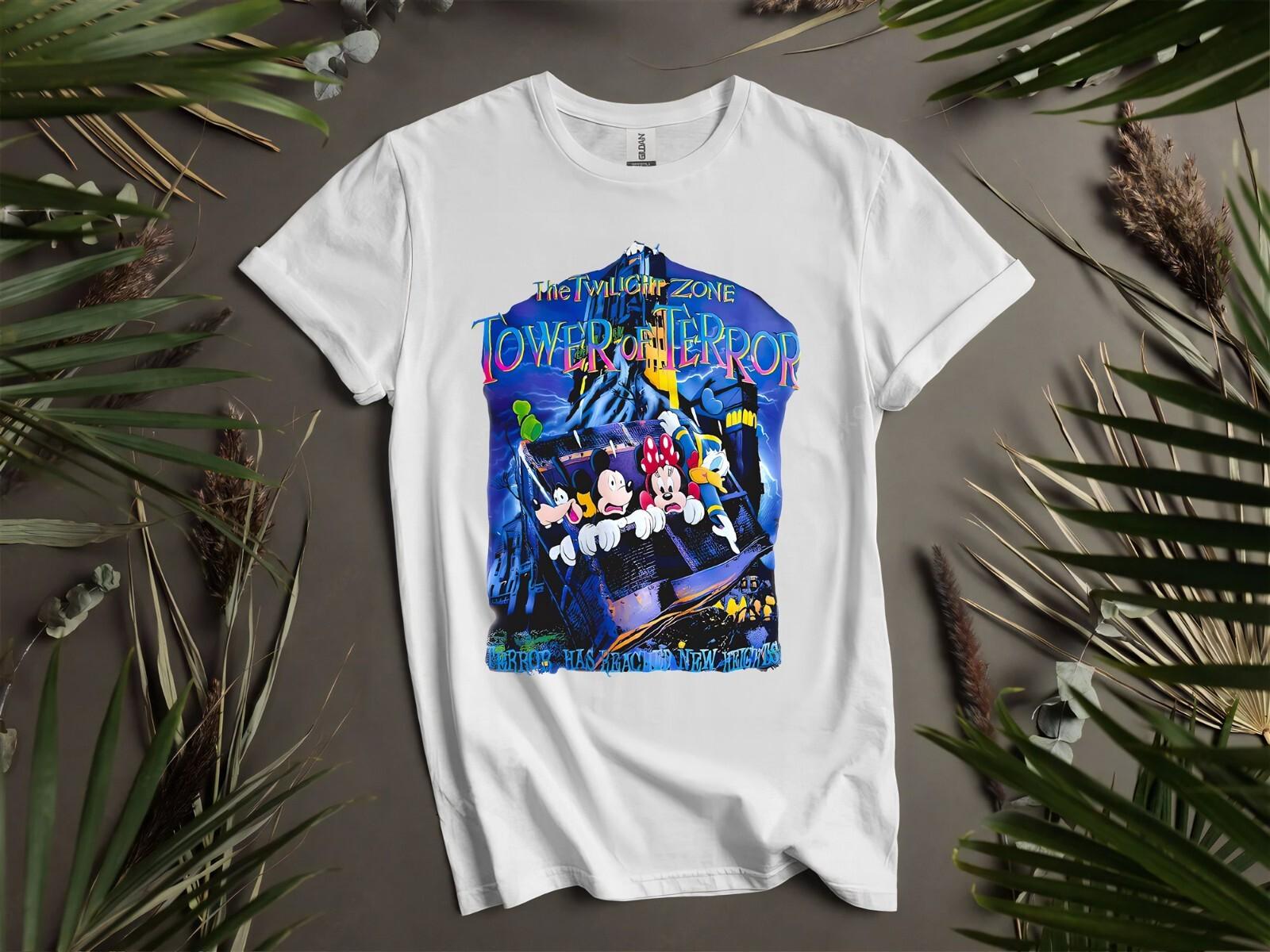 Толстовка-худи с принтом Mickey Friends Tower Of Terror Мужская Женская Унисекс AD959 XL