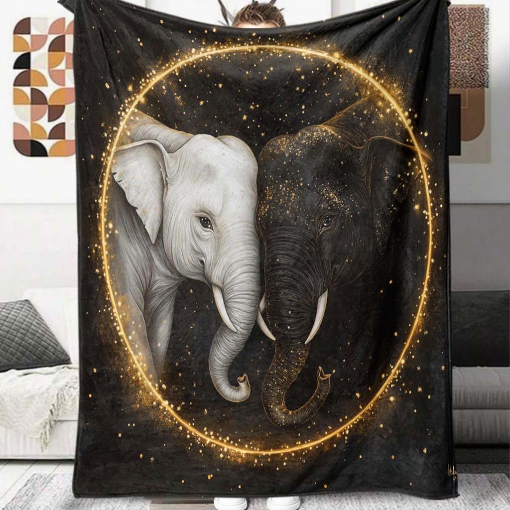 1Pc Cartoon Print Flannel Blanket, High Quality Comfortable for All Seasons, Home Decor, Warmth and Comfort, Perfect for Christmas Birthday Gift
