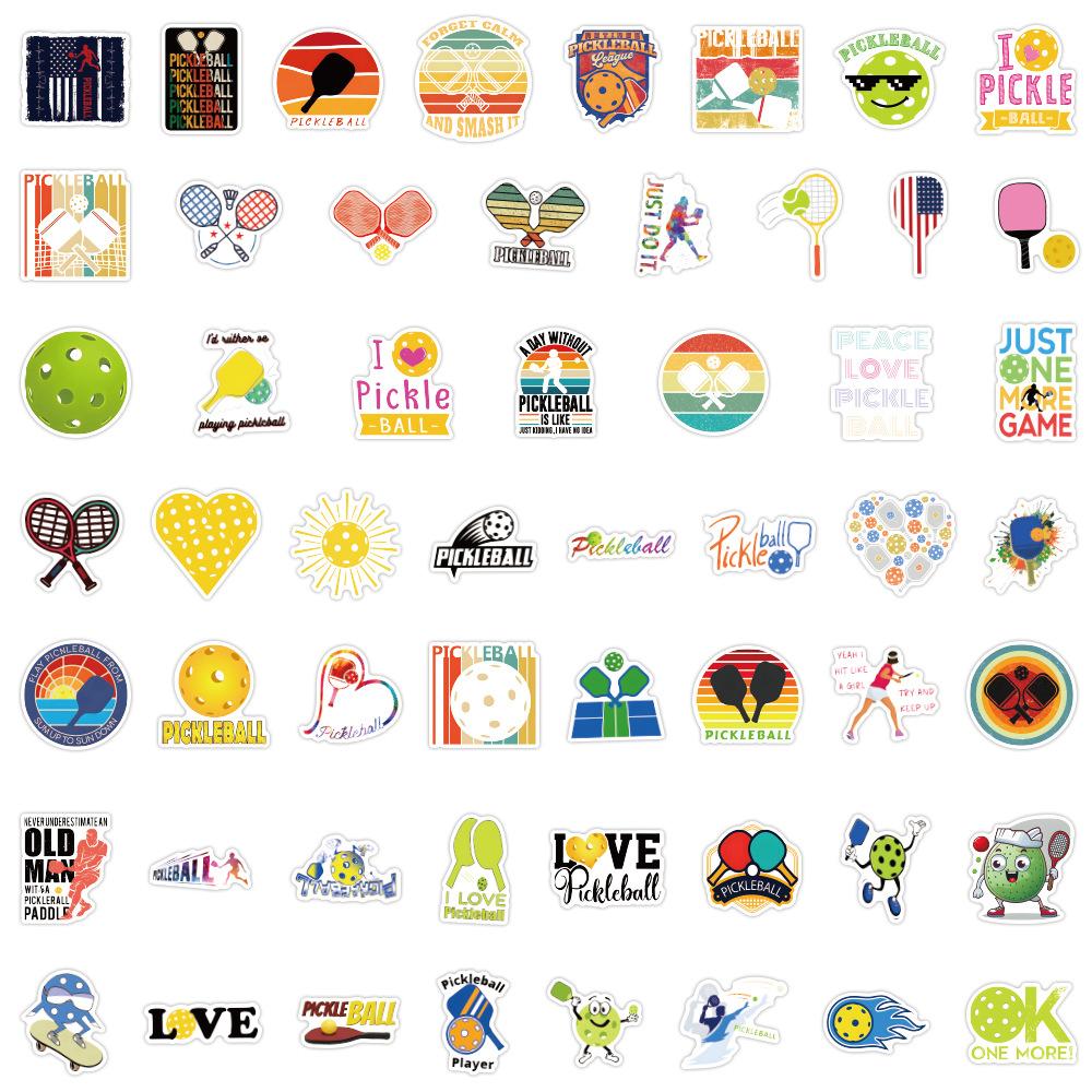 55 Pieces of Peck Ball Cartoon Stickers Refrigerator Luggage Cabinet Cup Notebook Waterproof Stickers