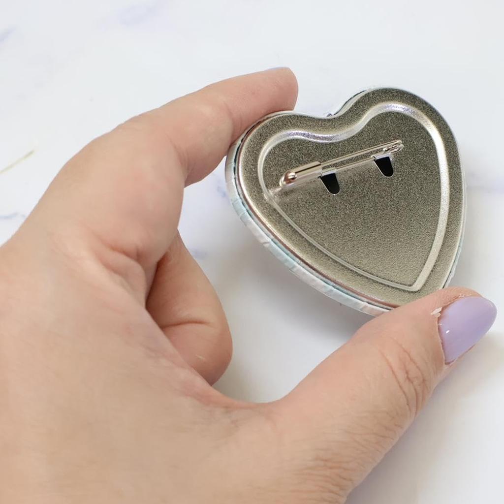 Pekkle the Duck & Kerokerokeroppi X DollyMix Petit Pekkle the Duck & Kerokerokeroppi X DollyMix Petit Heart Tin Badge Set of 3