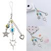 Herz-Kruzifix und Blume Handyband Handgemacht Perlen Schlüsselanhänger Charm Modischer Schlüsselanhänger Taschenzubehör für Modeliebhaber