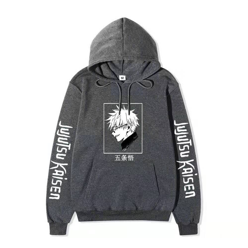 Jujutsu Kaisen Gojo Satoru Hoodie Unisex Fleece Sweatshirt Anime Print Autumn Winter Casual Pullover