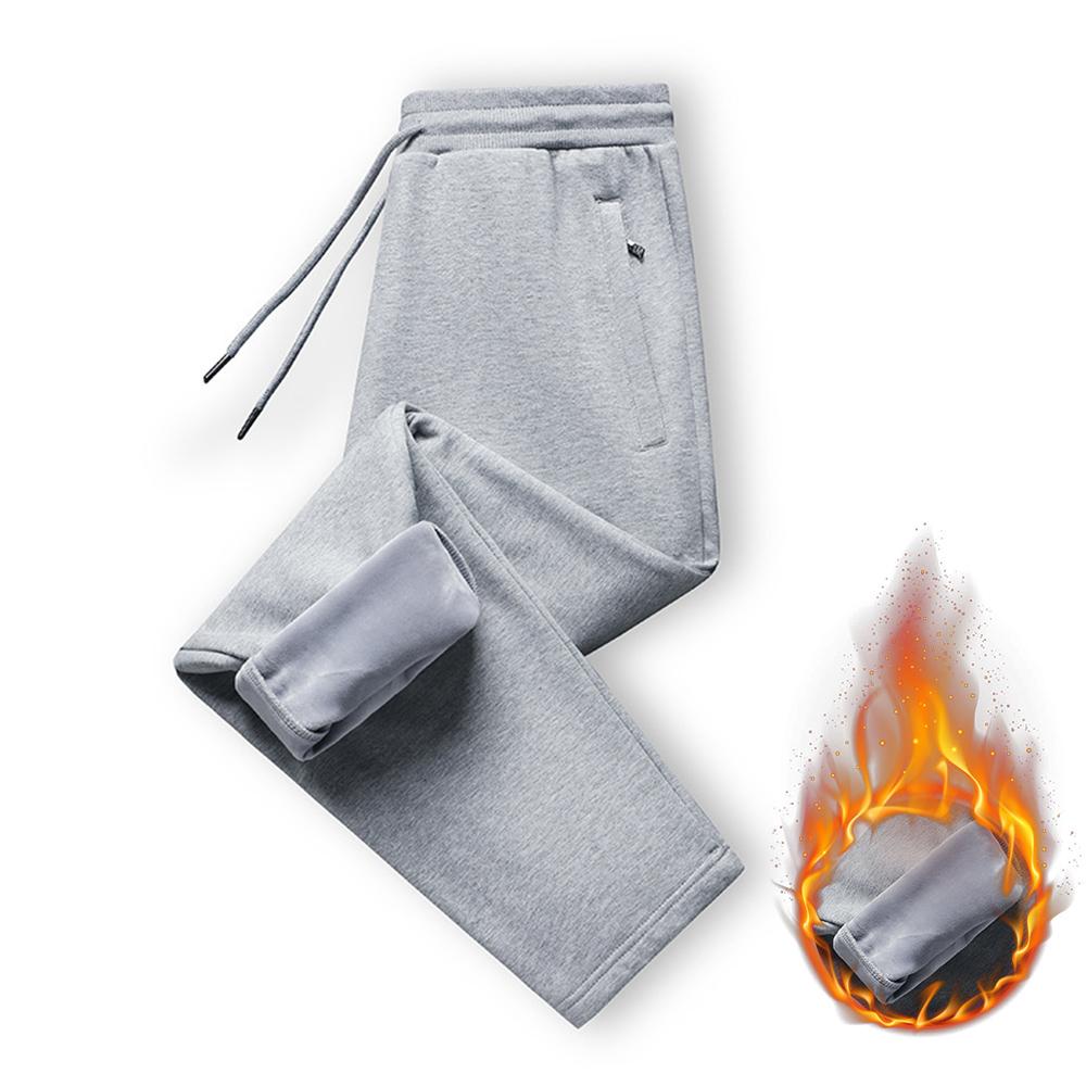 

Мужская свободная одежда осень-зима из хлопка плюс бархат повседневные толстые спортивные брюки брюки широкие брюки для улицы спортивные штаны для мужчин L