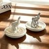 Bandeja de Joias Multicor, Bandeja de Armazenamento, com Design de Elefante de Nariz Levantado, Estojo à Prova d'Água, Organizador Compacto para Anéis, Brincos, Pulseiras, Decorativo