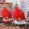 4pcs Seat Protector Christmas Chair Cover Xmas Decoration Cute Santa Claus Seat Cover Cartoon Creative Hat-shaped