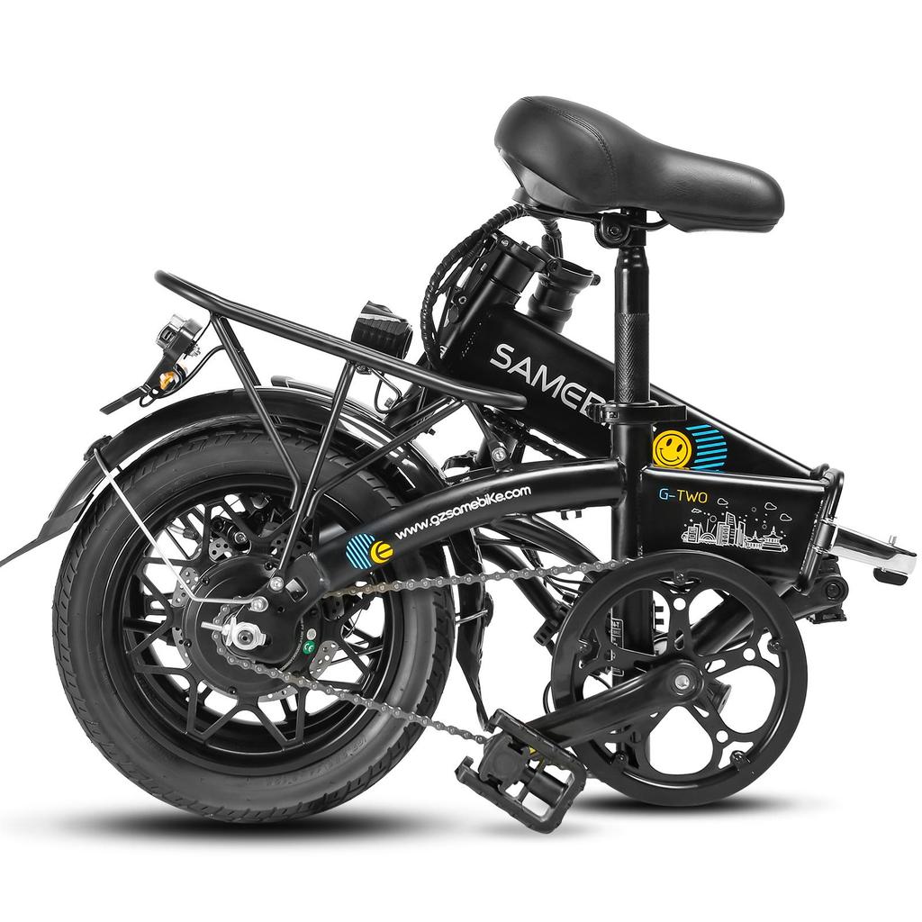 SAMEBIKE YINYU14 Folding E-Bike for Adults 350W Motor 36V7.8AH Battery14 Inch Tires All-Terrain E-Bicycle Portable Foldable Ebike for Commuting