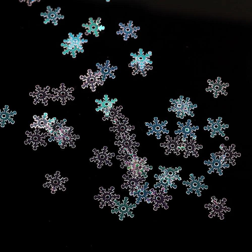 20PCS Glitter Christmas Snowflake Sequins – Sparkling Confetti for Holiday Party Home Xmas Tree Decoration Crafts