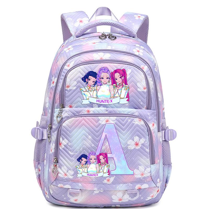 Kpop Anime Aufdruck 26 Buchstaben Rucksack Große Kapazität Mittelschüler Lässige Schultasche