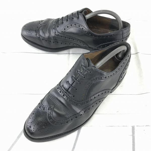 

80s-90s Vintage England Made/Barker/Full Brogue Wingtip Leather Shoes/8.5/27.0/Black/(USED)