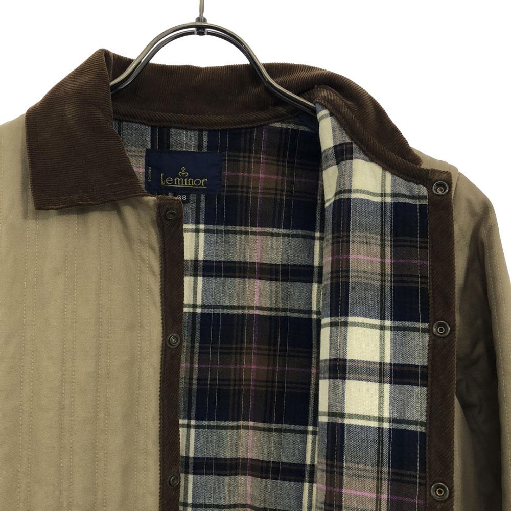 Le Minor Jacket 38 Beige Lining Check Women Used