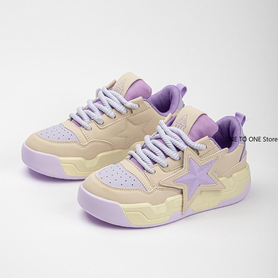 New Star Couple Design Aesthetic Bread Shoes Women Men 2024 Leisure Sports Board Shoes Y2k Student Fashion Versatile Sneakers
