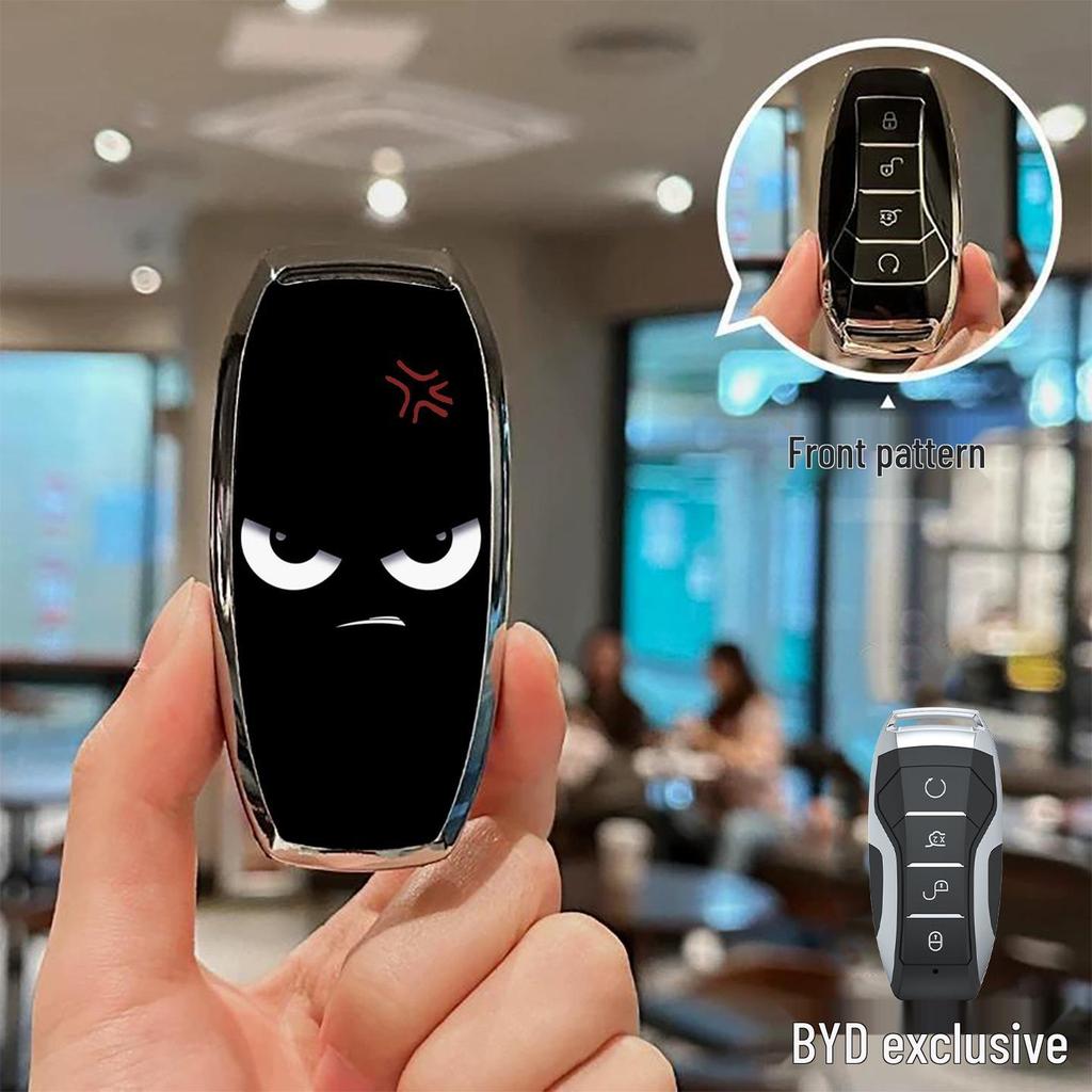 Key Case for BYD Han EV, Song Plus, Dolphin, Tang DMI, Qin L, Yuan Pro, Seagull 05 - Protective Car Key Shell