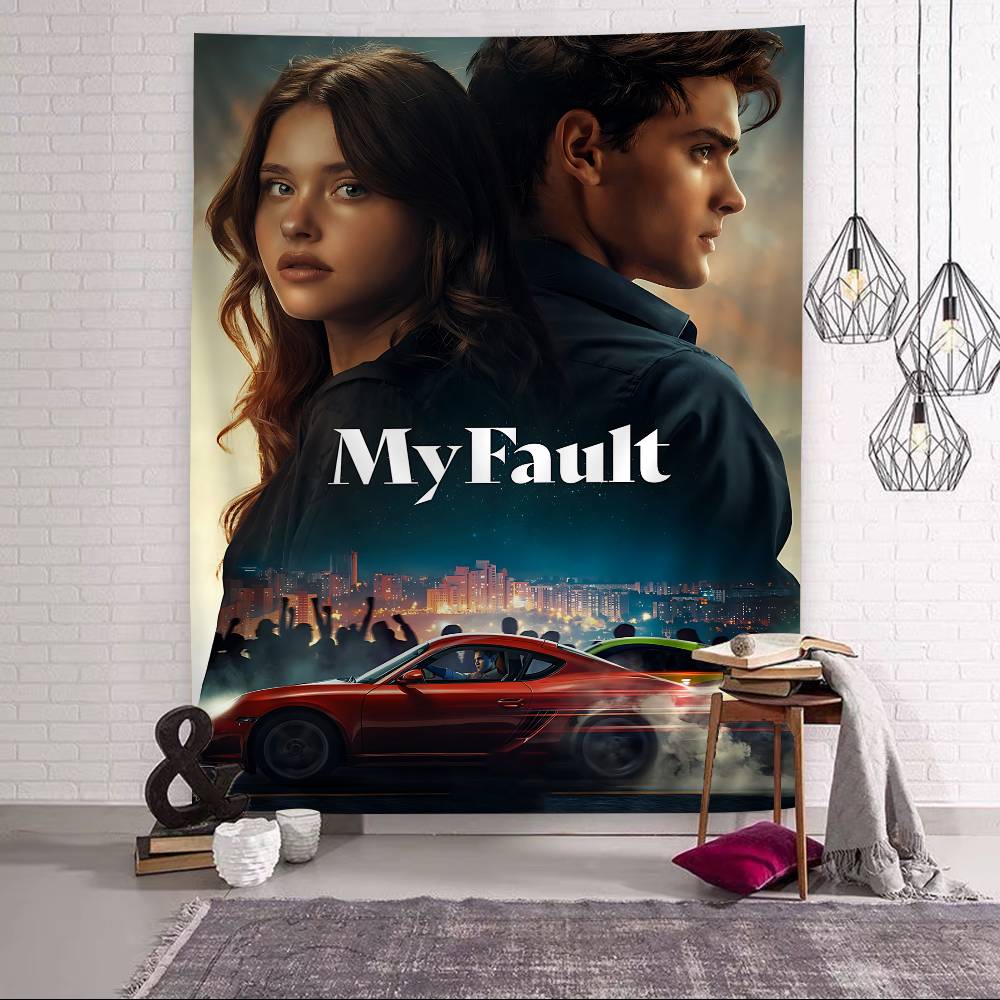 My Fault Culpa Mia 2023 Movie Colorful Tapestry Wall Hanging Hanging Tarot Hippie Wall Rugs Dorm Wall Art Decor