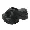 Fashion 9CM Design Platform Slippers 2025 Women Summer Wear Fashion New Style Increase Sandals Casual Muffin Flip-flops Beach Shoes