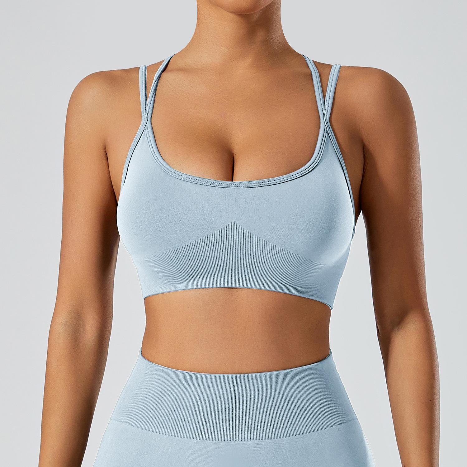 

Летний бюстгальтер с перекрещенной спинкой, амортизирующая одежда для бега и фитнеса, спортивное нижнее белье, одежда для йоги, жилет для женщин L