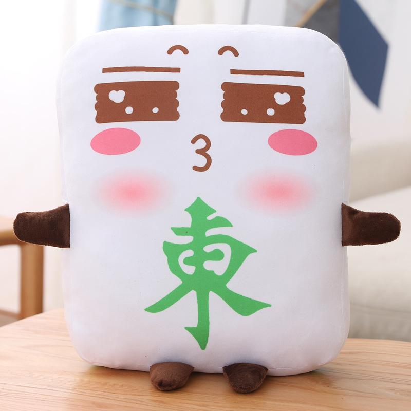 Creative Mahjong Throw Pillow Plush Toy Dice Doll Home Sofa Pillow Cushion Girl Sleeping Doll