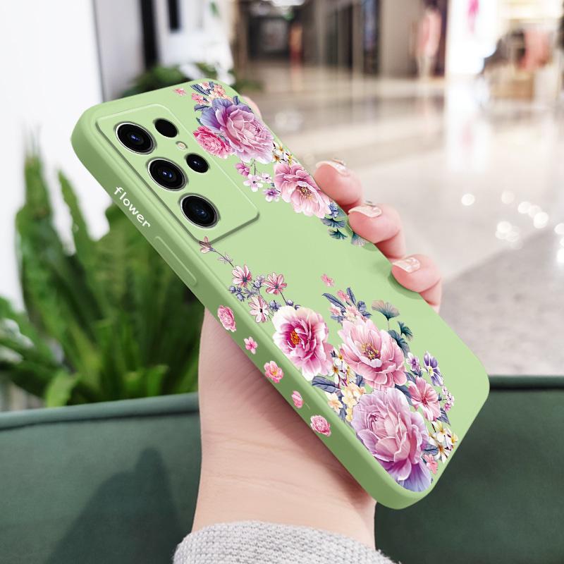 Satin Brocade Phone Case For Samsung Galaxy S26 Plus Ultra Silicone Cover